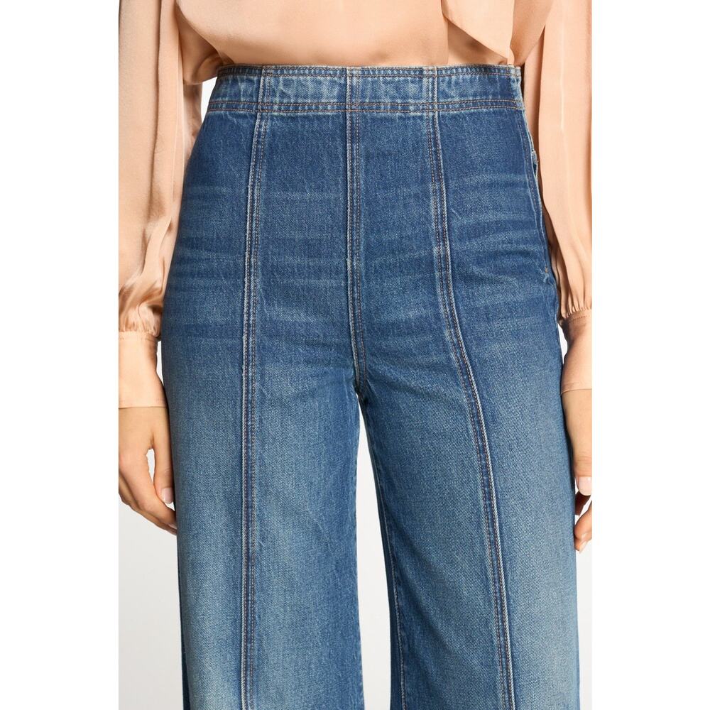NWT Ulla Johnson Bianca Wide Leg Jeans Danube Wash High Rise Size 26 - Picture 6 of 12